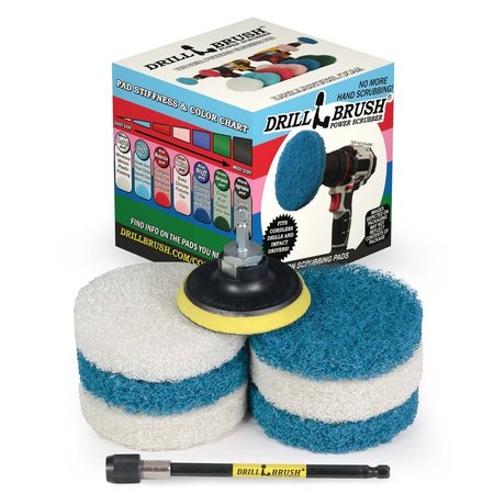 Drillbrush Drill Brush Power Scrubber Pads - Kitchen - Stove - Cleaning Pads P4-3WB-3V-5X-QC-DB